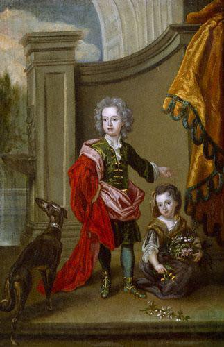 Sir Godfrey Kneller Richard Boyle, 3rd Earl of Burlington (1694-1753) and his sister Lady Jane Boyle Spain oil painting art